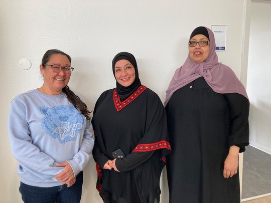 Fra venstre ses Anna Lynge, Rana Elhussin og Amina Hassan.jpg