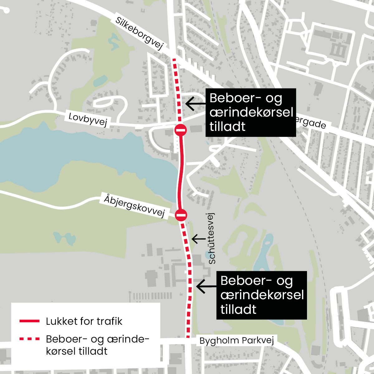 tøjlerne controller Wedge Schüttesvej spærres for trafik fra fredag morgen og fire dage frem |  Horsens Kommune
