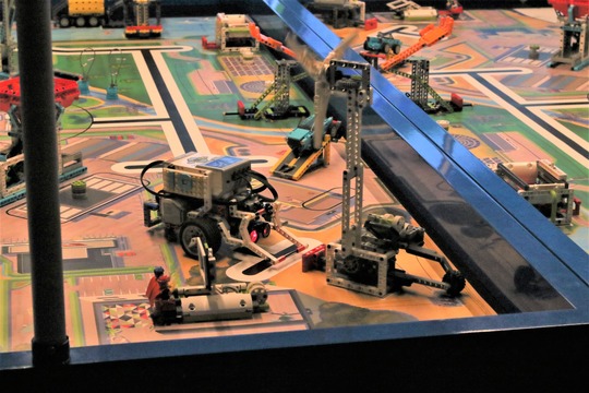 Lego-robotter på bane